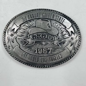 Gay Rodeo Los Angeles 4th Annual Golden‎ State Metal Belt Buckle Limited 56/100
